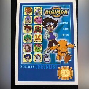 🔴2/$10 SALE🔴 1999 Digimon Checklist Exclusive Preview Digimon Card